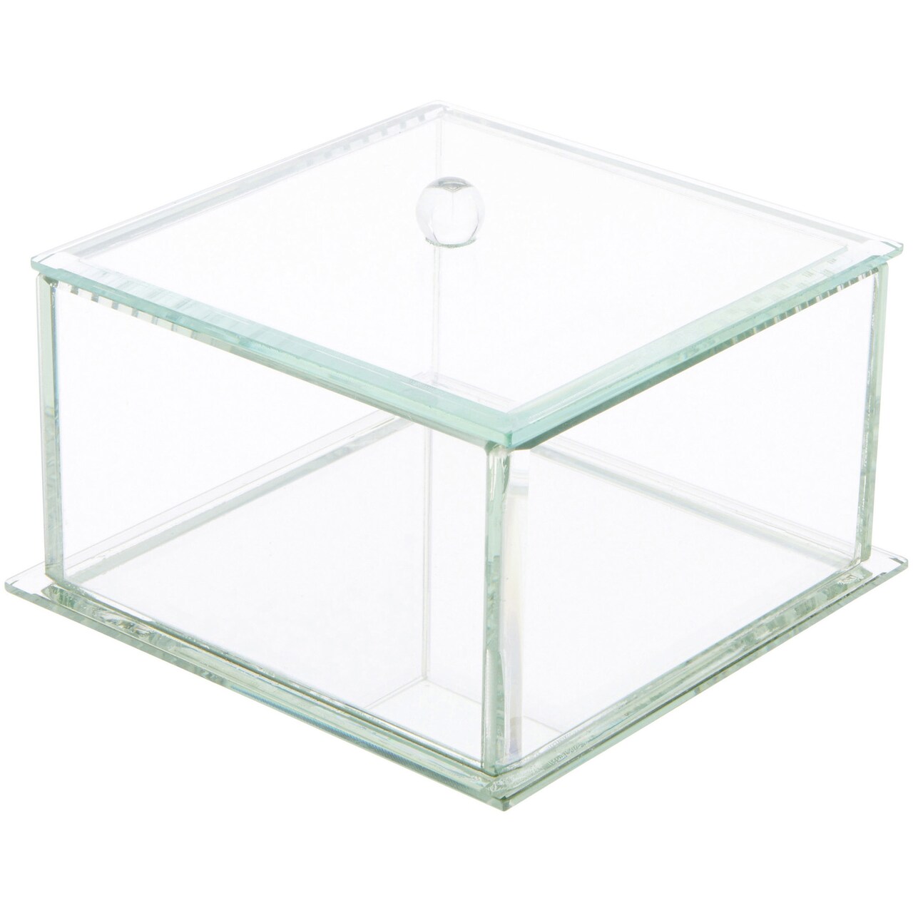 Bard's Clear Beveled Glass Display Box for Jewelry or Keepsakes